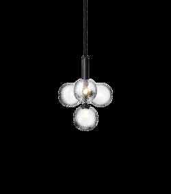 Miira 4 hanglamp, grijs/helder