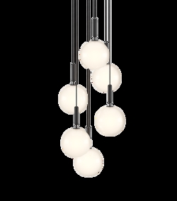 Miira 6 Large hanglamp, grijs/helder