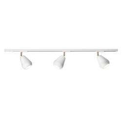 Anoli Spot rail met 3 spots, nordic goud/wit
