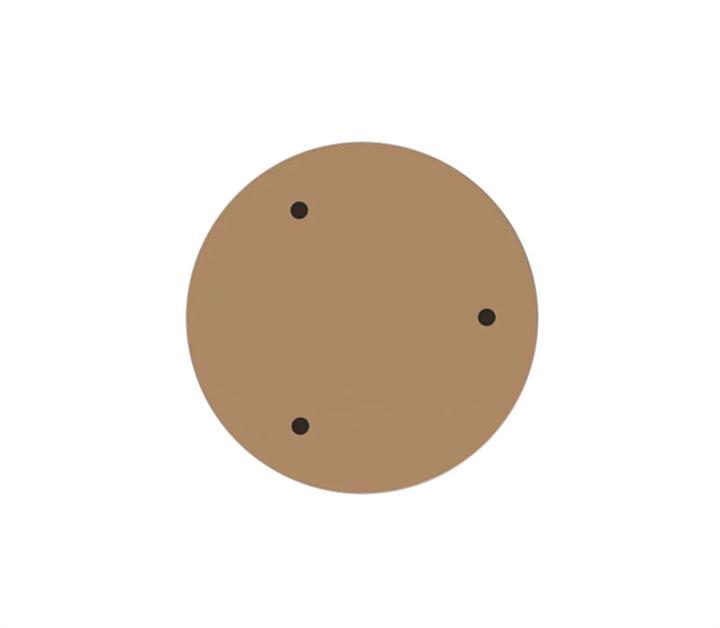 Nuura baldakijn voor 3 pendels, nordic goud