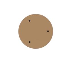 Nuura baldakijn voor 3 pendels, nordic goud