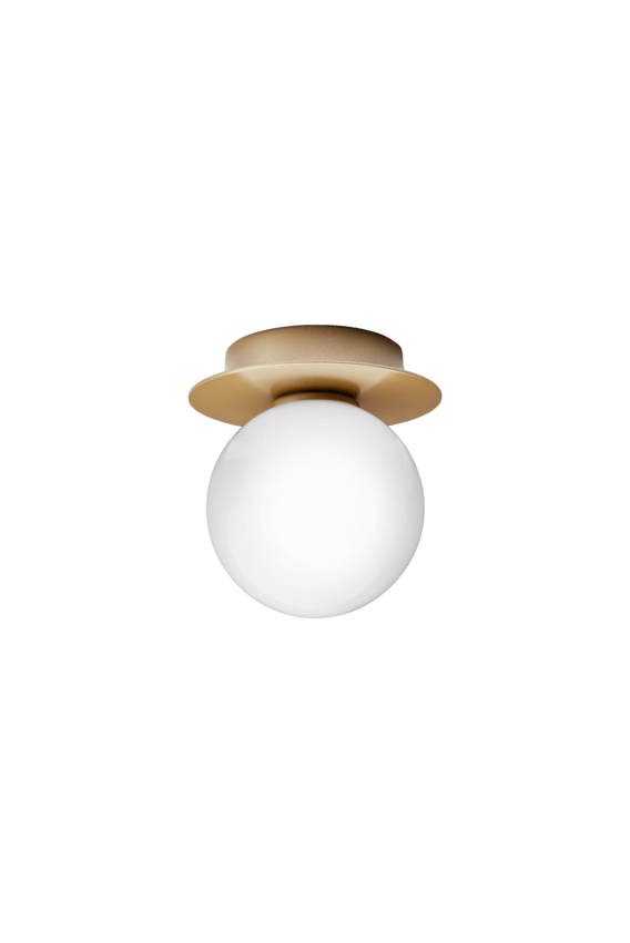 Liila 1 Small wandlamp / plafondlamp IP44, nordic goud/opal