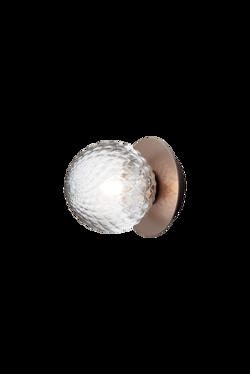 Liila 1 Small wandlamp / plafondlamp IP44, donker brons/helder