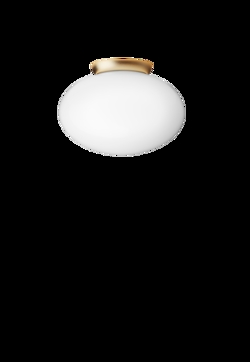 Rizzatto 301 plafondlamp, satin brass/opal