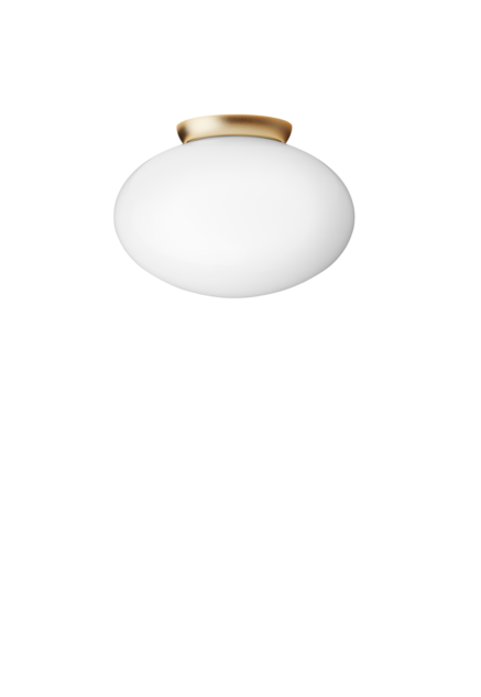 Rizzatto 301 plafondlamp, satin brass/opal