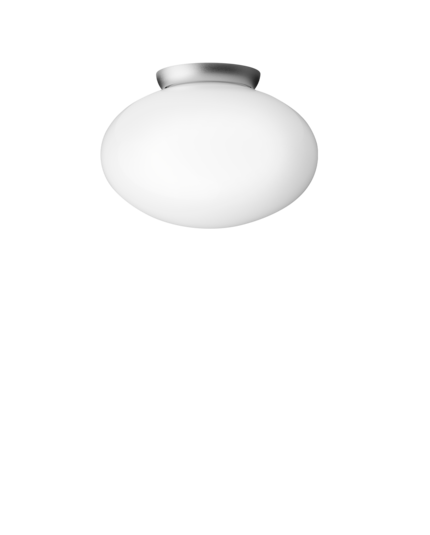 Rizzatto 301 plafondlamp, satin silver/opal