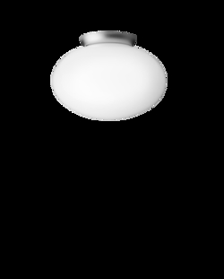 Rizzatto 301 plafondlamp, satin silver/opal