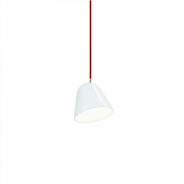 Tilt S hanglamp Ø18, wit/rood