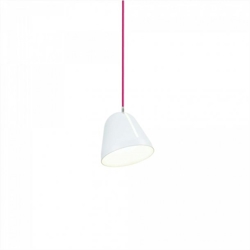 Tilt S hanglamp Ø18, wit/roze