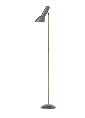 Oblique Vloerlamp Messing, vuursteen grijs