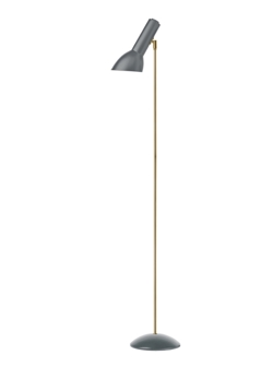 Oblique Vloerlamp Messing, vuursteen grijs