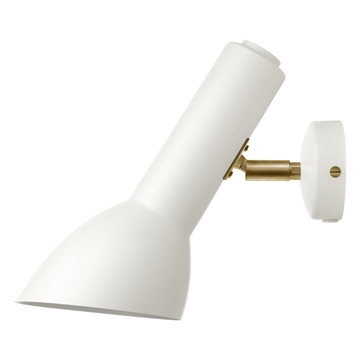 Oblique Wandlamp Messing, wit mat