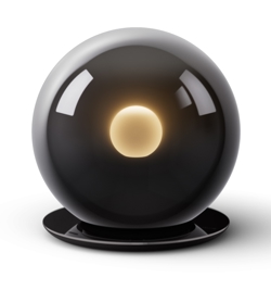 Occhio Luna Basso tafellamp, dark chrome