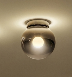 Occhio Luna Piena 160 Up plafondlamp, dark chrome