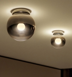 Occhio Luna Piena 200 Up plafondlamp, dark chrome