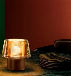 Occhio Era Lusso G batterijlamp, marrone, air, bronze mesh