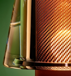 Occhio Era Lusso G batterijlamp, rosso, air, rose gold mesh