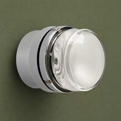 Fresnel wandlamp / plafondlamp, grijs