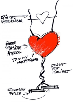 Ingo Maurer One From The Heart tafellamp