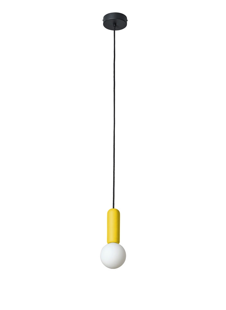 Decor Concrete Mic hanglamp, geel