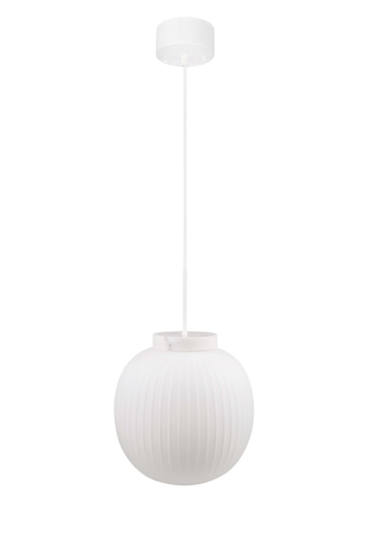 Decor Glass Lantern Marble hanglamp, wit