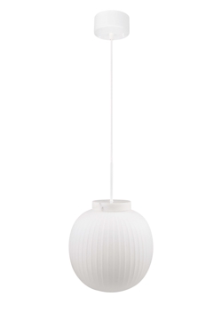 Decor Glass Lantern Marble hanglamp, wit