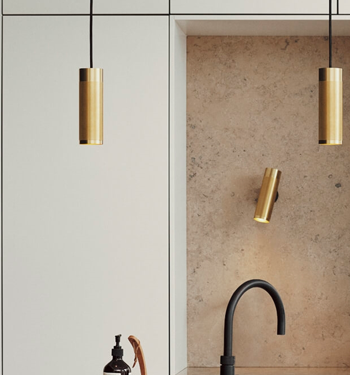 Thorup Copenhagen Patrone hanglamp, messing, 200 mm