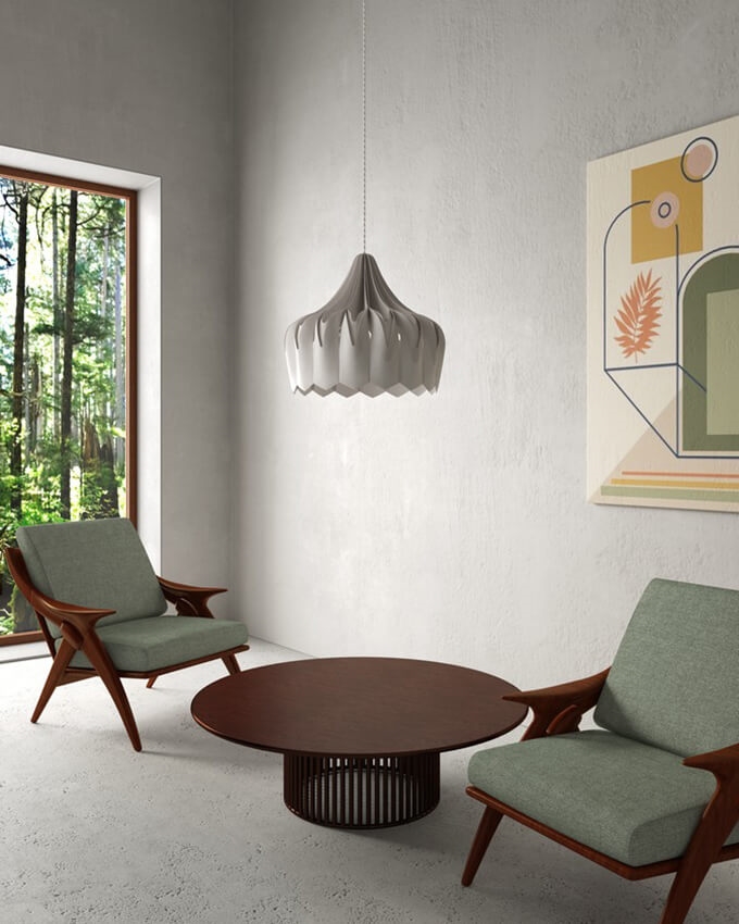 Pioni L hanglamp, wit