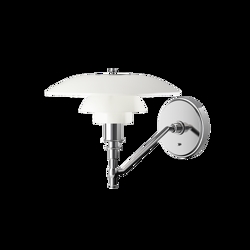 PH 3/2 wandlamp m/schakelaar, wit opaal