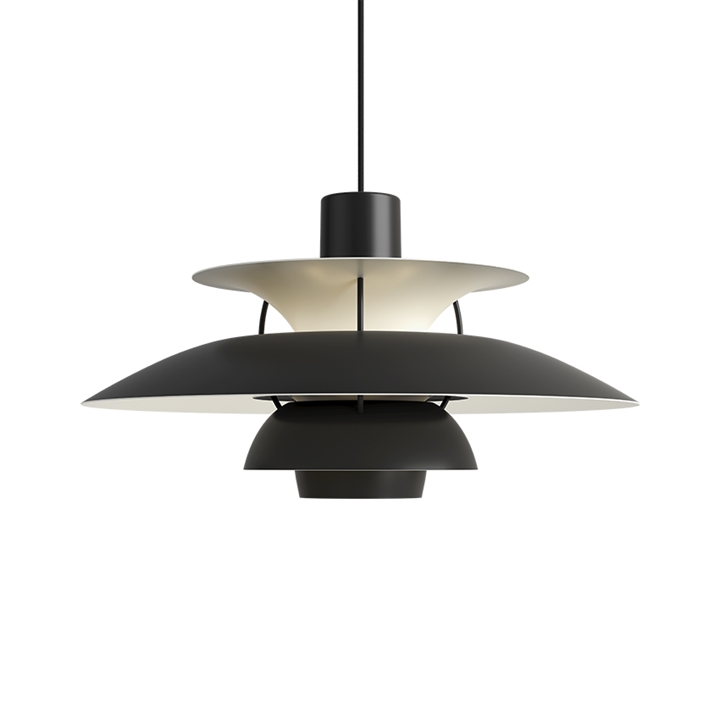 PH 5 hanglamp, monochroom zwart