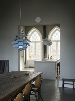 PH Artichoke Ø60 in dusty blue/messing en dusty green/messing