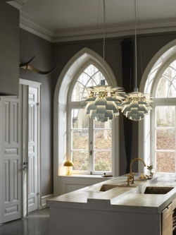 PH Artichoke Ø60 hanglamp, dusty green/chroom