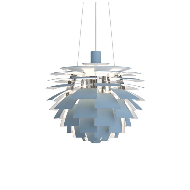 PH Artichoke Ø48 hanglamp, dusty blue/chroom