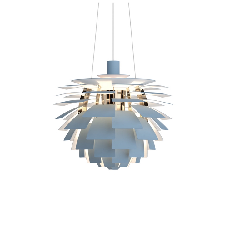 PH Artichoke Ø48 hanglamp, dusty blue/messing