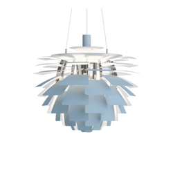 PH Artichoke Ø60 hanglamp, dusty blue/chroom