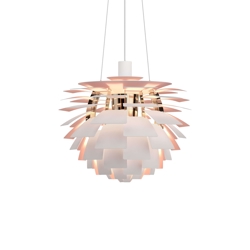 PH Artichoke Anniversary Edition Ø48 hanglamp, mat wit/pale rose