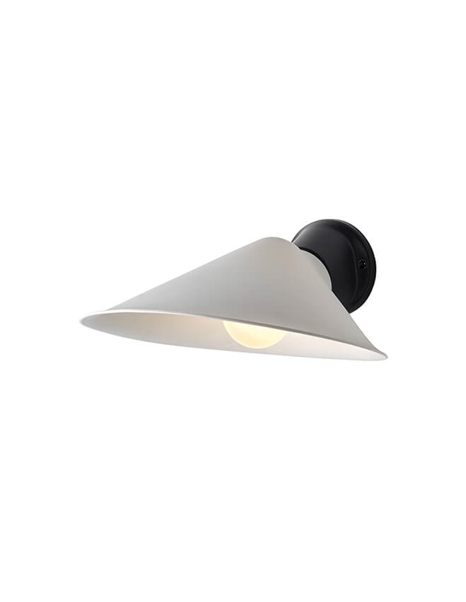 Plume wandlamp, zwart/polycarbonaat