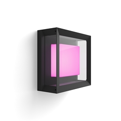 Philips Hue Econic WCA buiten wandlamp / plafondlamp (vierkant), zwart