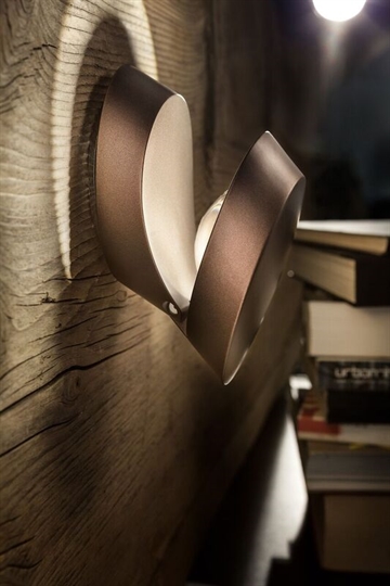 Pin-Up wand/plafondlamp koper/brons