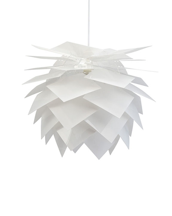 Pineapple D75 hanglamp, wit