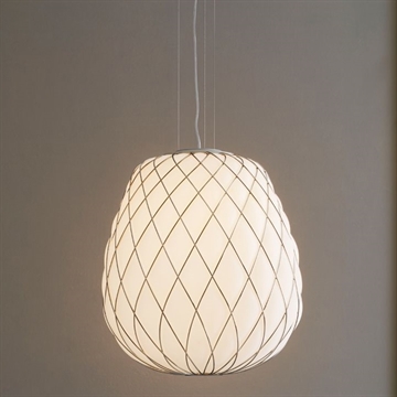 Pinecone Hanglamp, Klein - Ø30, wit/goud