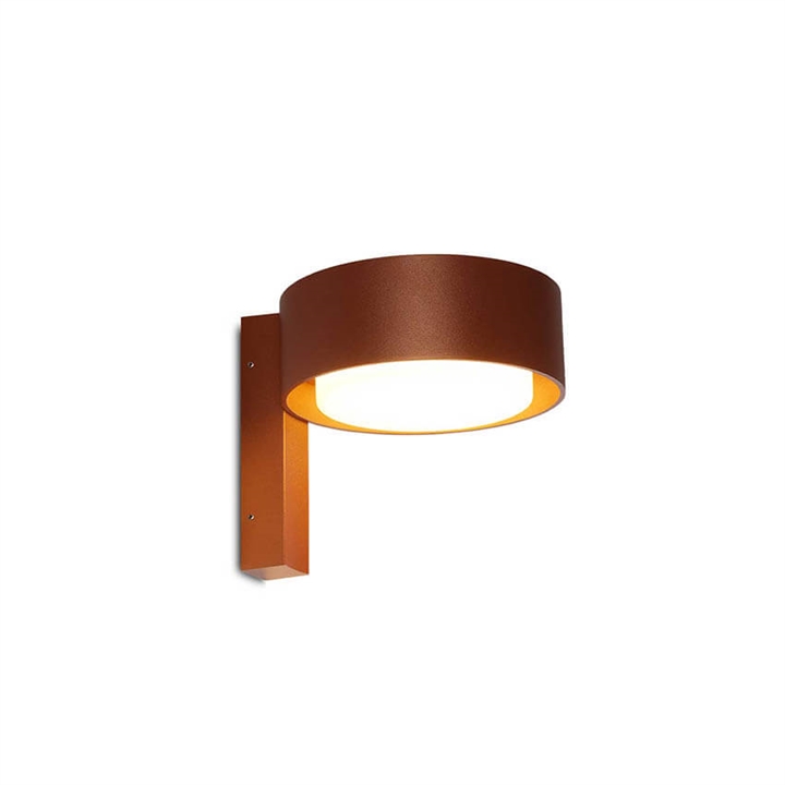 Plaff-on A16 buiten wandlamp, roestbruin