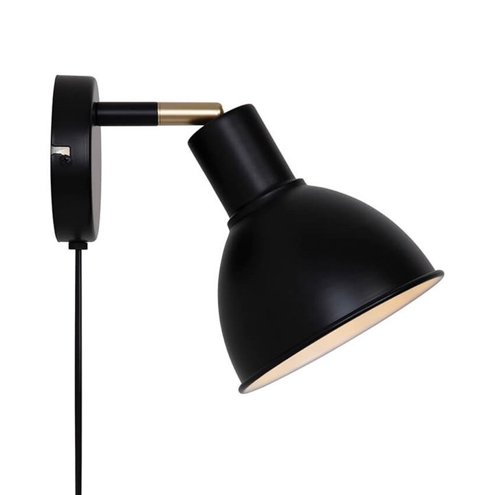 Pop wandlamp, mat zwart