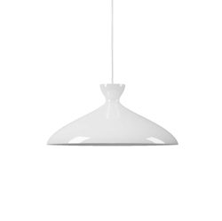 Pretty Wide hanglamp, wit glanzend