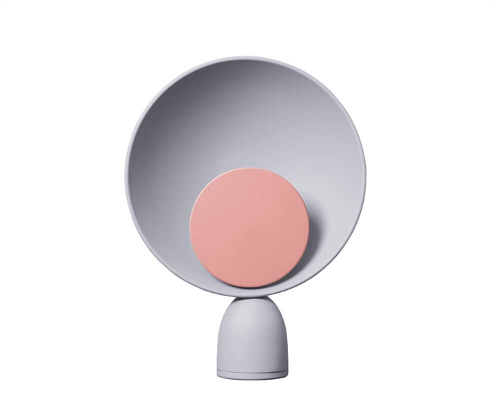 Blooper tafellamp, ash grey/jaipur pink