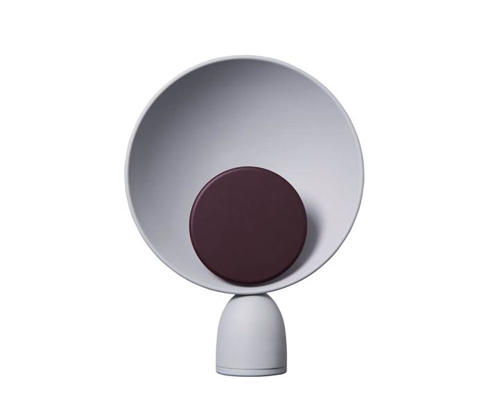 Blooper tafellamp, ash grey/fig purple