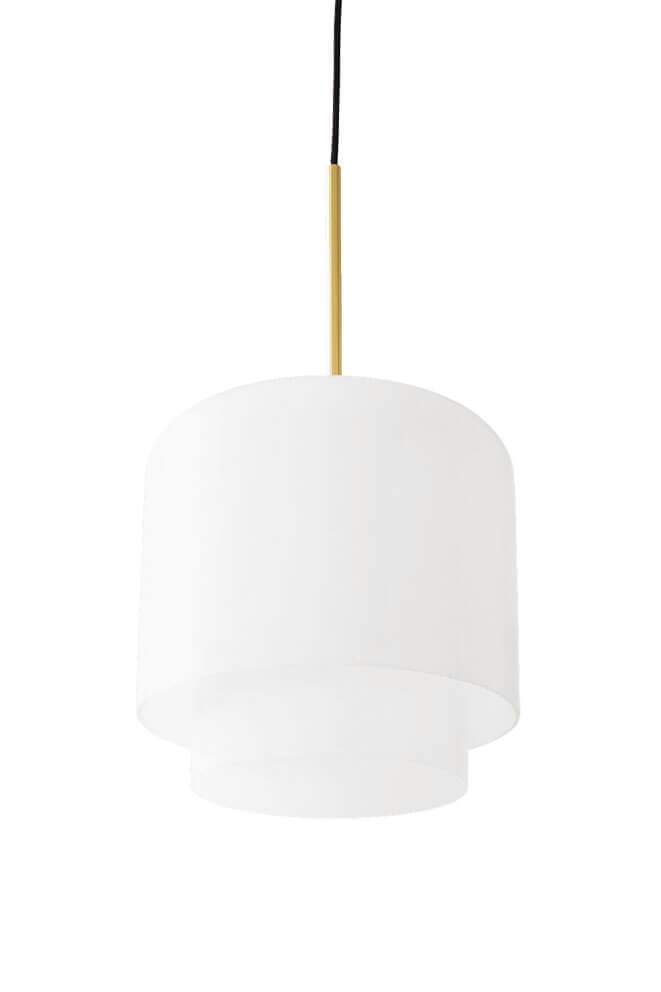 Megumi hanglamp Ø28, messing/opal