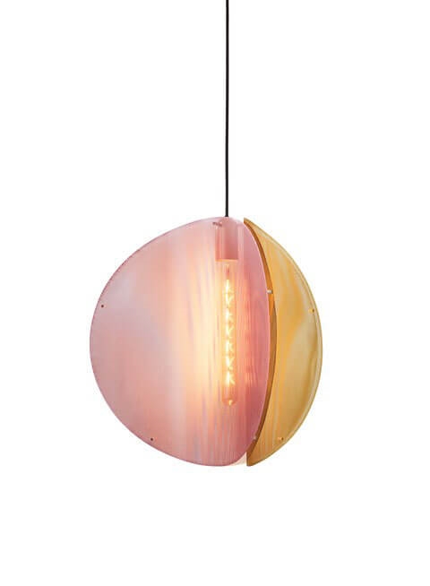 Proxima hanglamp, messing/asgrijs/jaipur lichtrood