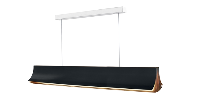 Respiro 2100 hanglamp, zwart/goud