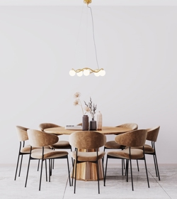 Circle of Life kroonluchter medium, opaal/messing